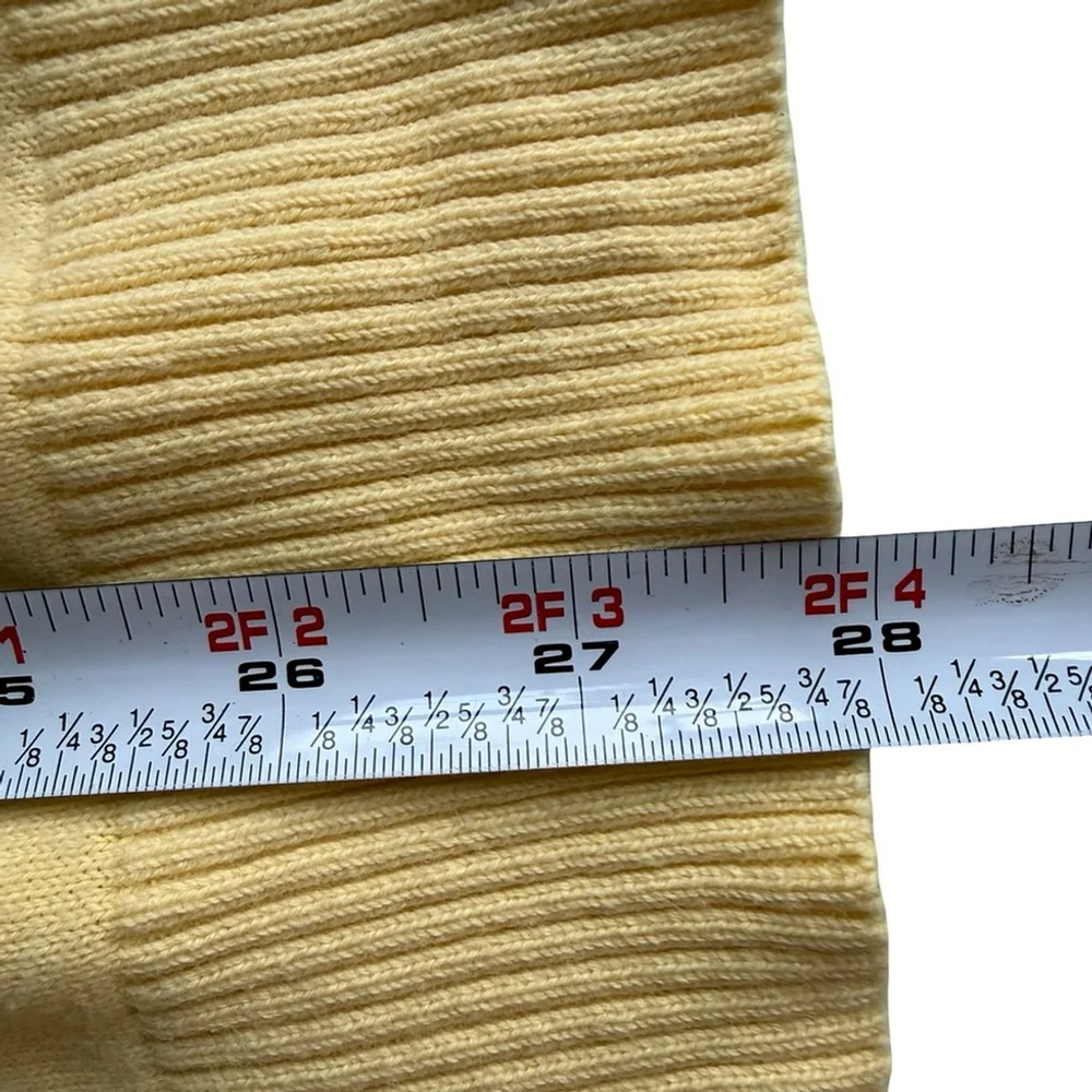 Tommy Hilfiger Men's V-Neck Sweater in Bright Yellow Size XL Classic Preppy